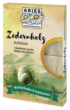Zedernholz-Duftblöcke 4er Pack Aries